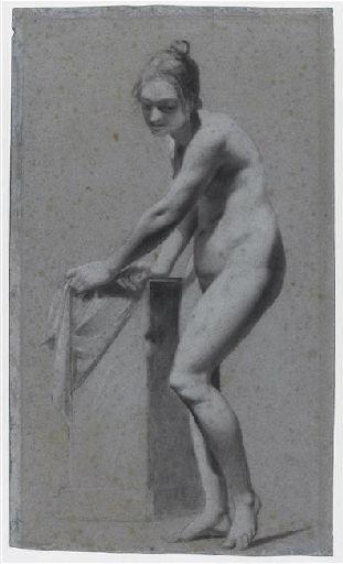 Académie de femme vue de trois quarts à gauche (Ancien titre : Académie de femme, vue de profil)_0