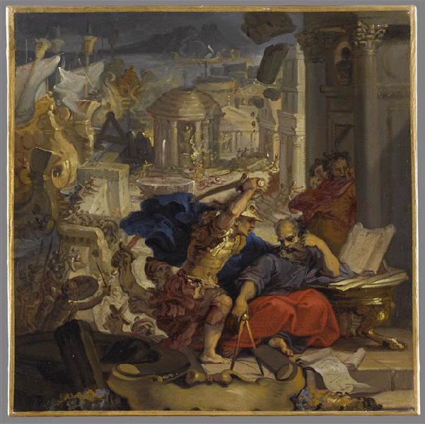 Archimède et le soldat, Jean-Baptiste Corneille, 4e quart 17e siècle
