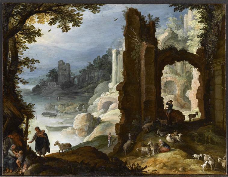 La Sainte Famille dans les ruines_0