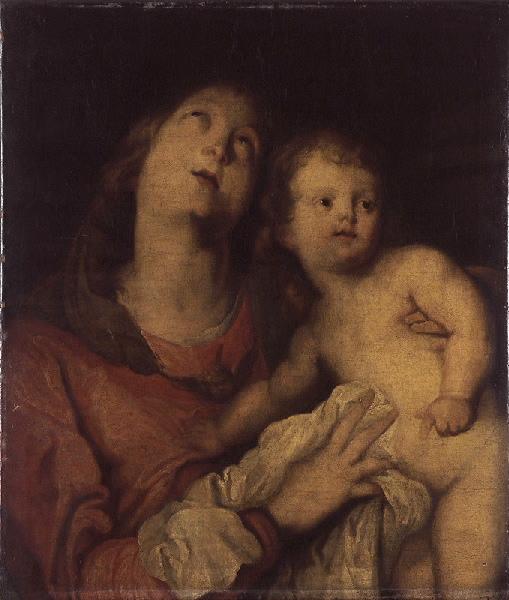 La Vierge à l'Enfant ; La Vierge, les yeux levés au ciel, et l'Enfant ((ancien titre)), Anton van Dyck, 16e siècle, 17e siècle