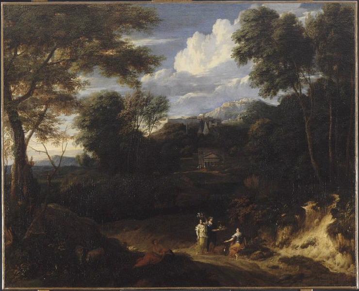 Paysage antique, Jan Baptist Huysmans, 1691