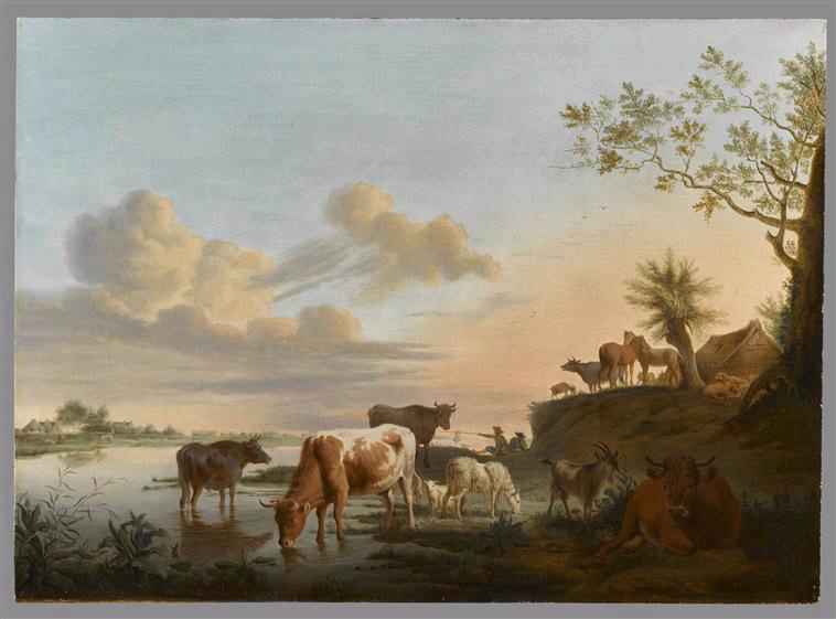 Vaches, moutons, chèvres et chevaux au pâturage, Balthasar Paul Ommeganck