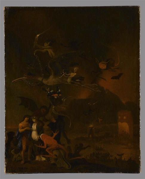 Orphée et Eurydice aux Enfers, Cornelis Saftleven, 17e siècle
