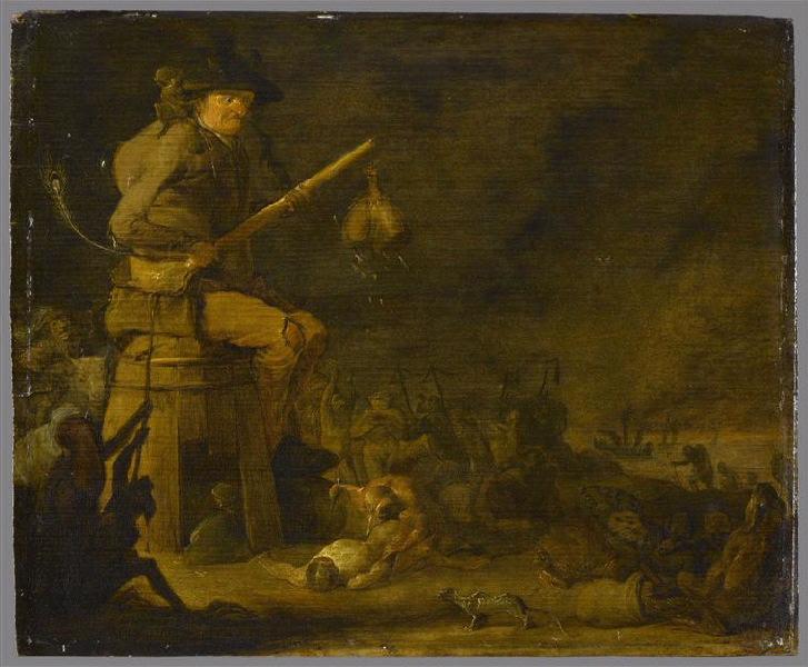 La Soif de l'or, Cornelis Saftleven, 17e siècle