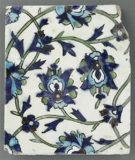 Carreau à décor floral_0