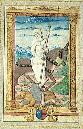 Rondeau des Vertus ; Patience contre Ire (Rondeau) ; Sobriété contre Gloutonnerie (Miniature)_0