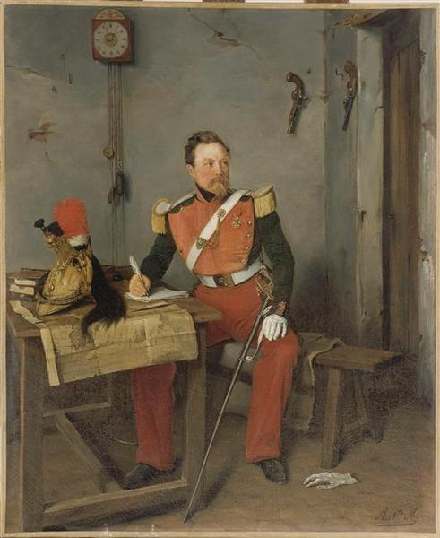 Le baron Dornier, capitaine instructeur au 10e dragon, Antoinette Asselineau, 1840 vers