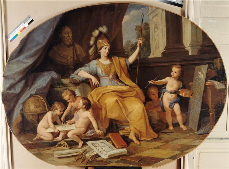 Minerve au milieu des Sciences et des Arts, Louis Boullogne, 1701
