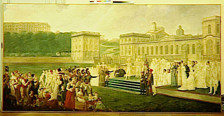 Jérôme, roi de Westphalie, devant l'Orangerie de Cassel_0