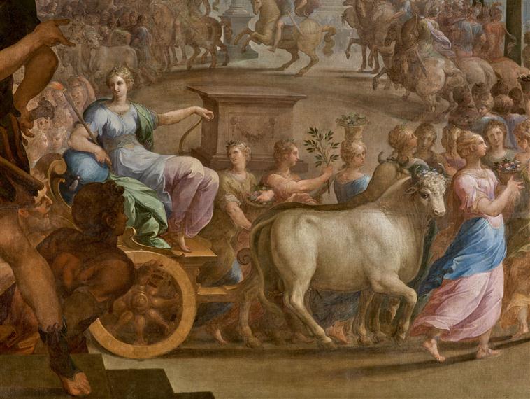 Le cortège des Thessaliens et de Chariclée lors du sacrifice ; Triomphe de Diane_1