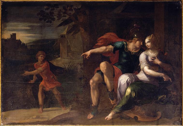 Théagène et Chariclée prisonniers des brigands dans l'île des pâtres_0
