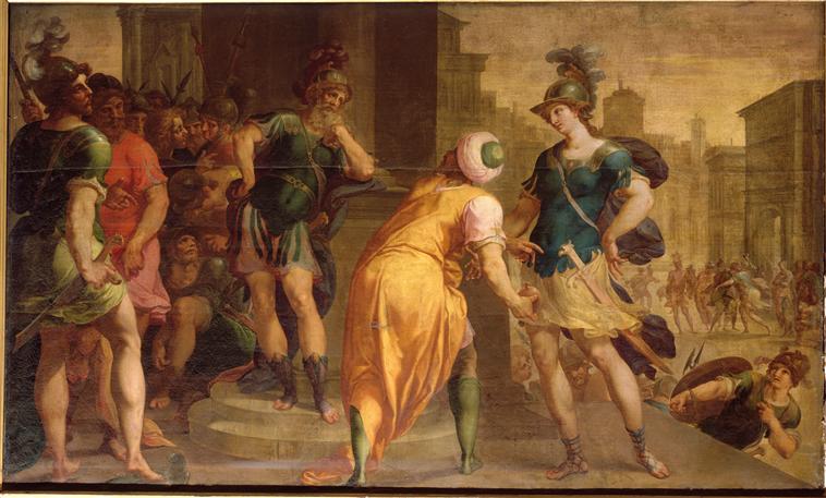 Clorinde devant Aladin, Ambroise Dubois, 1601 entre,1606 et