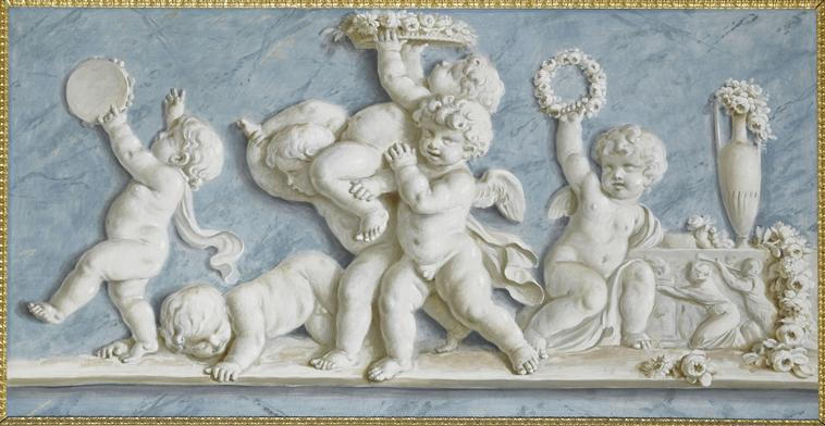 AMOURS ET ATTRIBUTS (AVEC DES ROSES), Pieter Joseph Sauvage, 4e quart 18e siècle