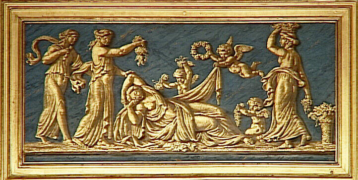 Scène à l'antique. Repos et Sommeil 1, Pieter Joseph Sauvage, 4e quart 18e siècle