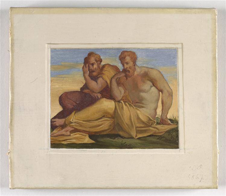 Deux hommes accoudés (Le Conseil ?)_0