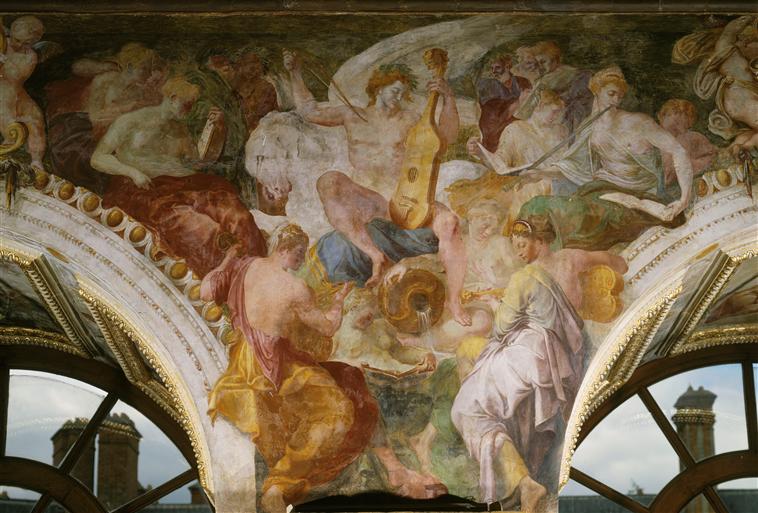Apollon et les Muses au Parnasse, Nicolo Dell' Abbate, 1550 vers
