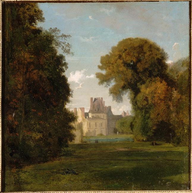 Vue du château de Fontainebleau depuis l'étang des Carpes_0
