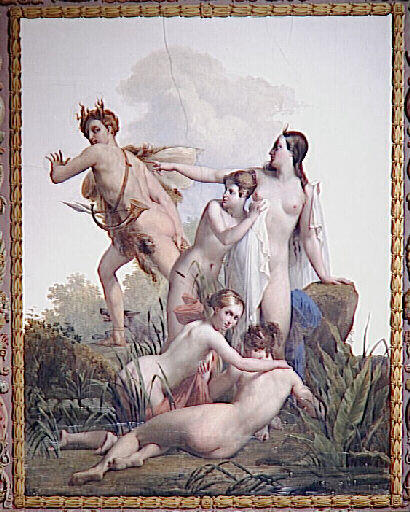 Diane au bain, surprise par Actéon, le change en cerf_0