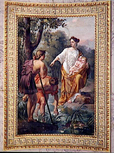 Latone fuyant les persécutions de Junon emporte ses enfants Apollon et Diane_0