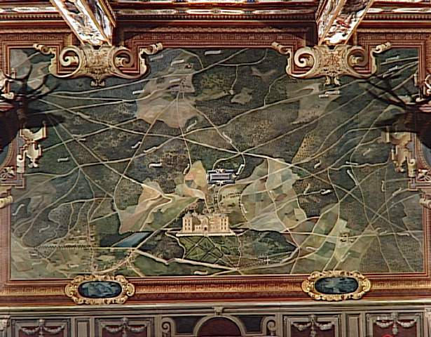 VUE CAVALIERE DU CHATEAU, DU BOURG ET DE LA FORET DE VERNEUIL_0