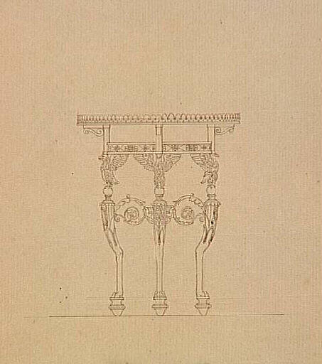 Guéridon d'après le modèle dit d'Herculanum, 1840 après