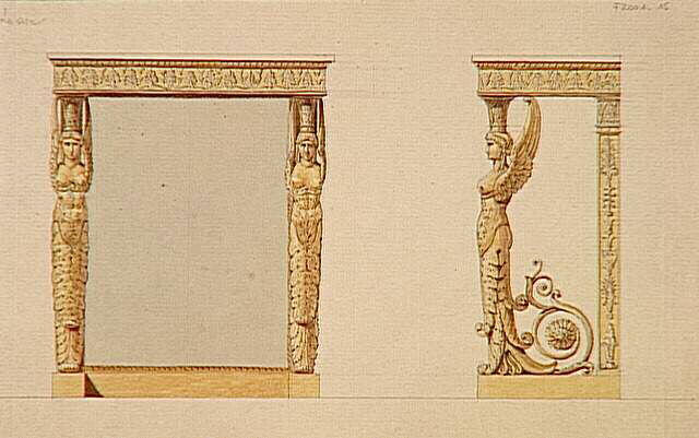 Console à cariatides ailées_0