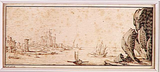 Port de mer avec une citadelle_0