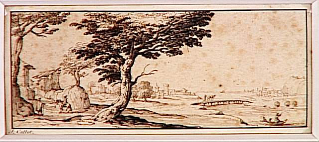 Paysage avec une rivière_0