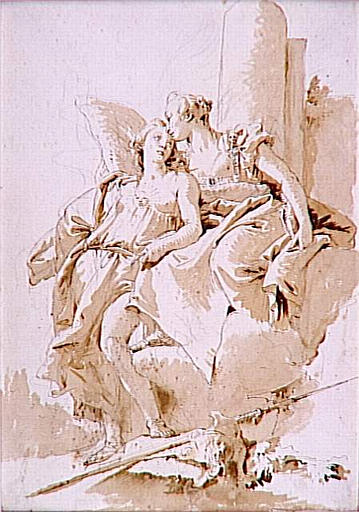 Deux figures féminines allégoriques, Giovanni Battista Tiepolo, 1735 entre,1740 et