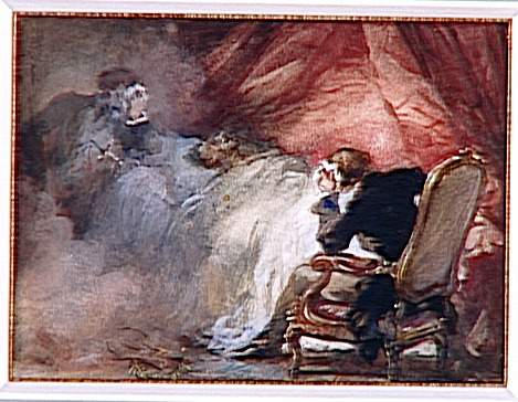 Illustrations d'oeuvres d'Alfred de Musset gravées par Adolphe Lalauze (1838-1906) : La nuit de Décembre_0