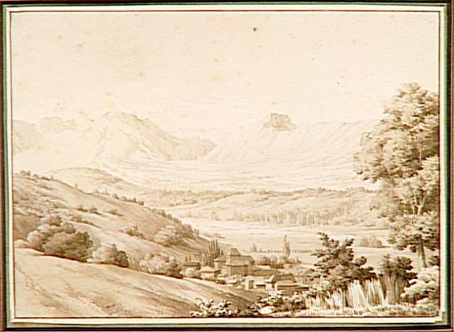 Vue d'une partie de la ville et de la Vallée d'Aix_0