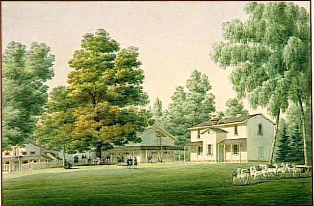 Malmaison. Vue de la vacherie dans le bois de St Cucufat_0