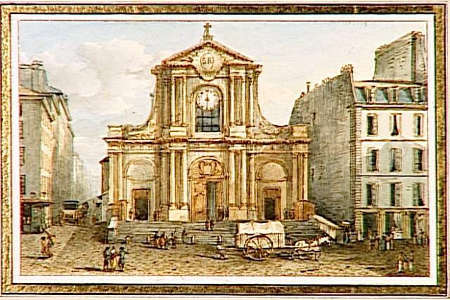 Vue de l'Eglise Saint-Roch, située rue Saint-Honoré, à Paris, Victor Jean Nicolle