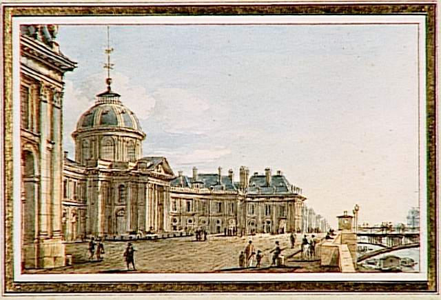 Vue du cy-devant Collège des Quatre Nations,actuellement le palais des beaux-arts et de l'Institut, à Paris, Victor Jean Nicolle