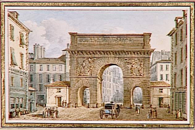 Vue de l'Arc de triomphe élevé en l'honneur de Louis XIV et nommé vulgairement porte Saint-Martin, Victor Jean Nicolle