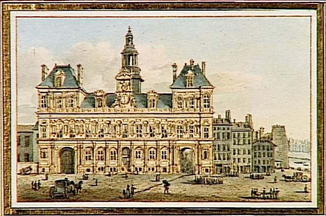 Vue de la place et Hôtel de Ville de Paris, Victor Jean Nicolle