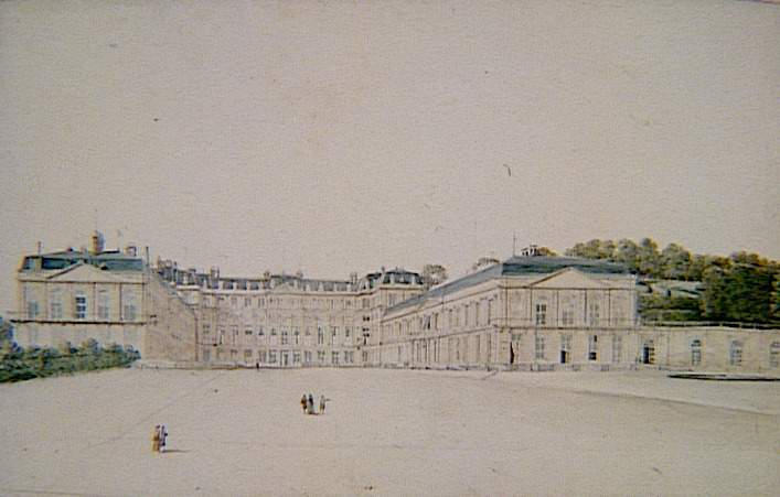 Recueil de 21 vues de Paris et de ses environs : château de Saint-Cloud, côté cour, Victor Jean Nicolle