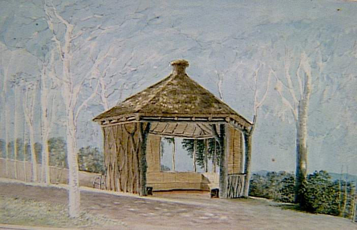 Recueil de 21 vues de Paris et de ses environs :  petit pavillon de bois dans un parc (inachevé), Victor Jean Nicolle