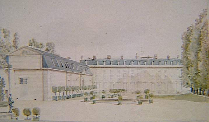 Recueil de 21 vues de Paris et de ses environs : château de Saint-Cloud et orangerie, Victor Jean Nicolle