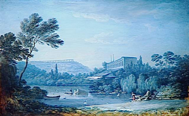 Vue de la serre chaude et de l'aqueduc de Marly_0