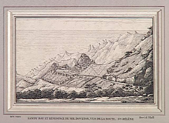 Sandy Bay et résidence de Mr Doveton, vus de la route, Sainte-Hélène_0