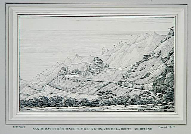 Sandy Bay et résidence de Mr Doveton, vus de la route, Sainte-Hélène_1