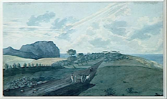 Vue de Longwood à l'entrée de l'enceinte, Sainte-Hélène_1