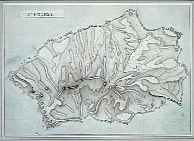 Carte des reliefs de l'île Sainte-Hélène_1