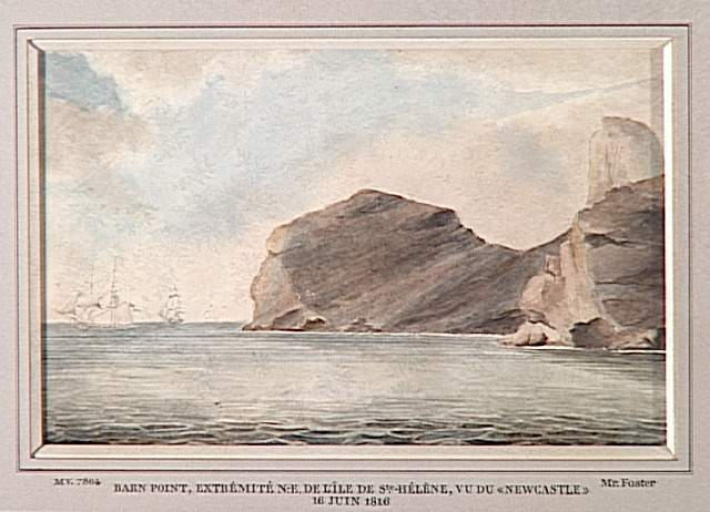 Barn Point, extrémité nord-est de l'île de Sainte-Hélène, vu du Newcastle, le 16 juin 1816_0