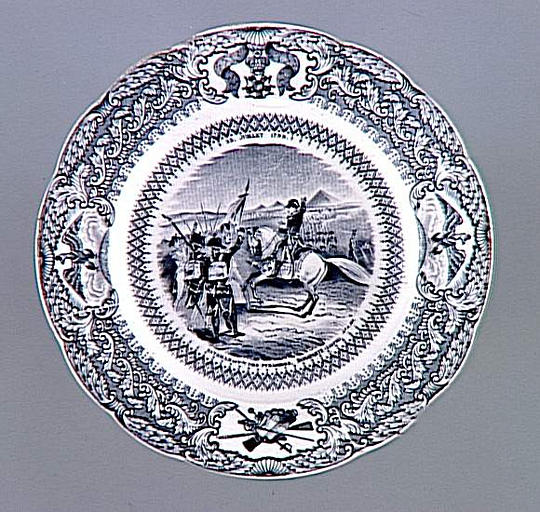 Bataille et victoire des Pyramides. Bonaparte. 25 juillet 1798 (assiette n°11)_0