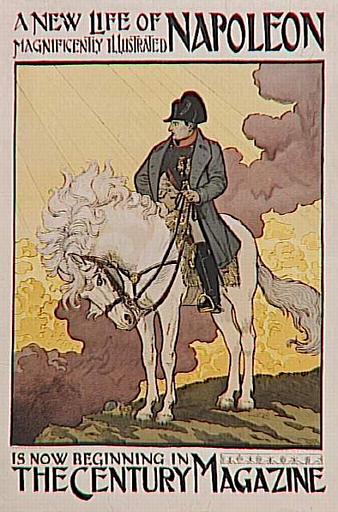 Affiche représentant Napoléon Ier à cheval_0
