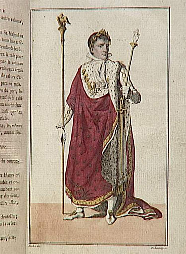 Portrait de Napoléon, provenant du Cérémonial de l'Empire français, Adolphe Roehn, 1805