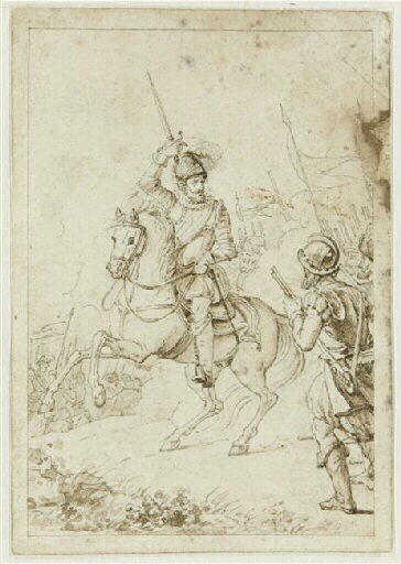 Henri IV à la bataille d'Ivry ; Illustration pour la Henriade (chant VIII)_0