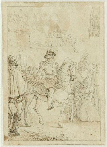 L'Entrée d'Henri IV dans Paris ; Illustration pour la Henriade (chant X, vers 506)_0